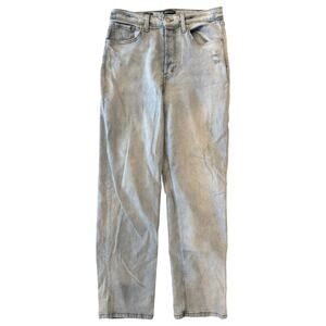 Wild Fable Super High Rise Straight Jeans Womens 8 Light Wash Distressed Denim